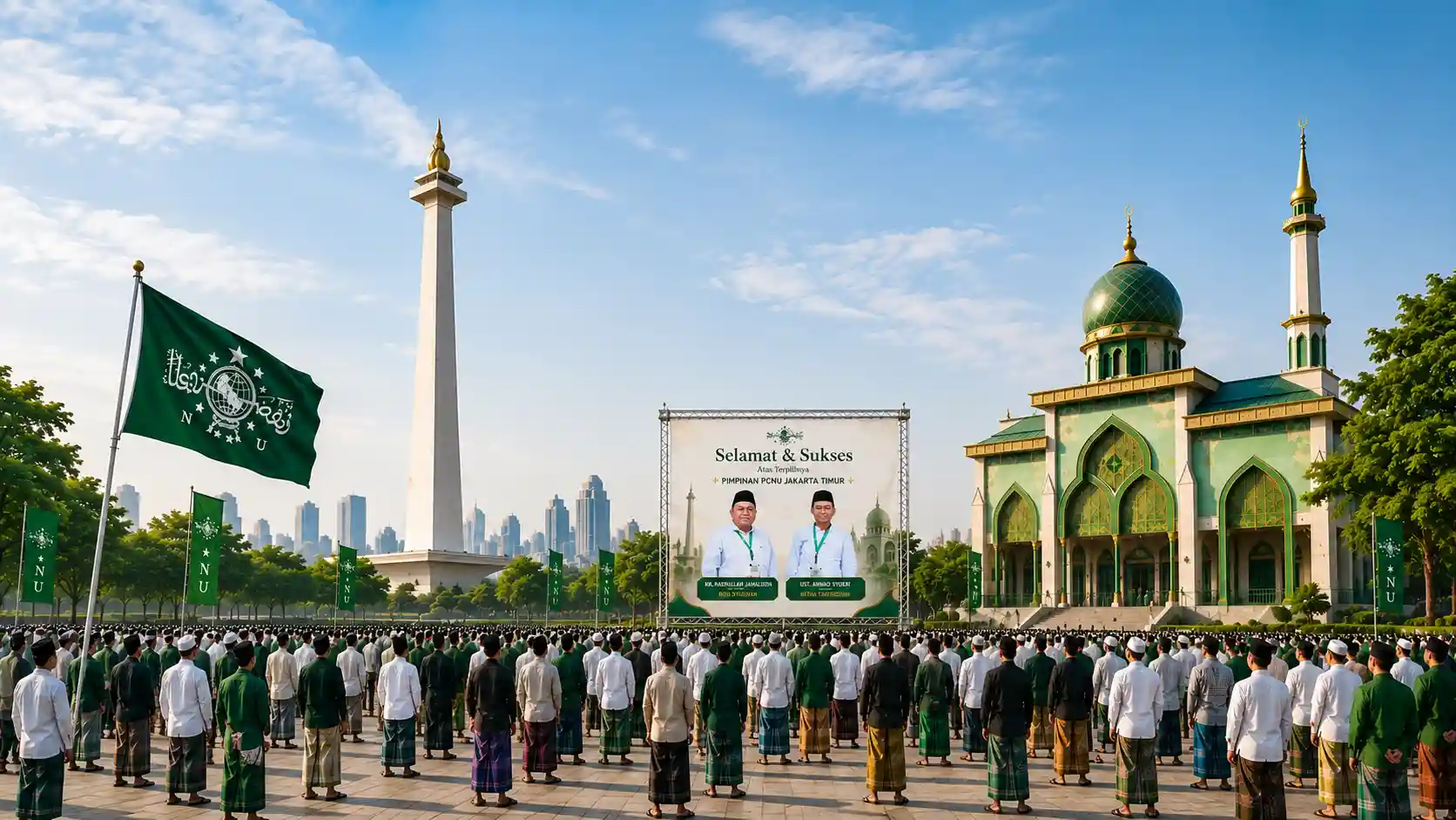 Kebersamaan pengurus dan warga PCNU Pengurus Cabang Kabupaten Kulon Progo